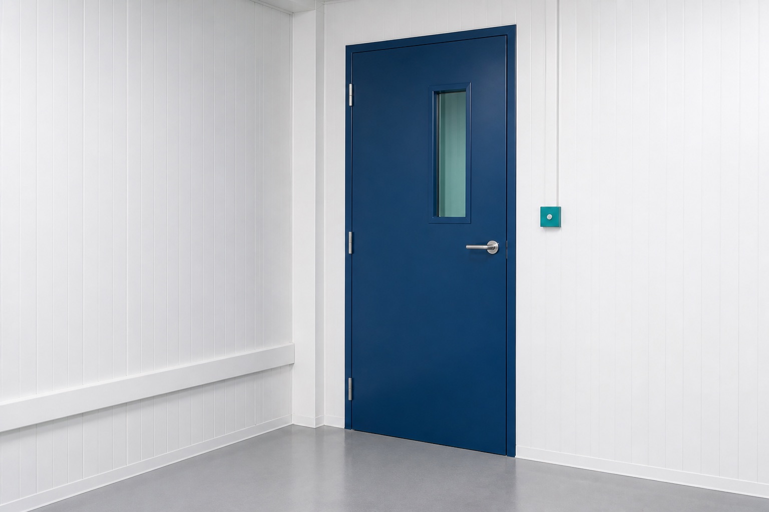 Illustrated visualisation of Steel Doors — not a photograph of a VERO product or installation.